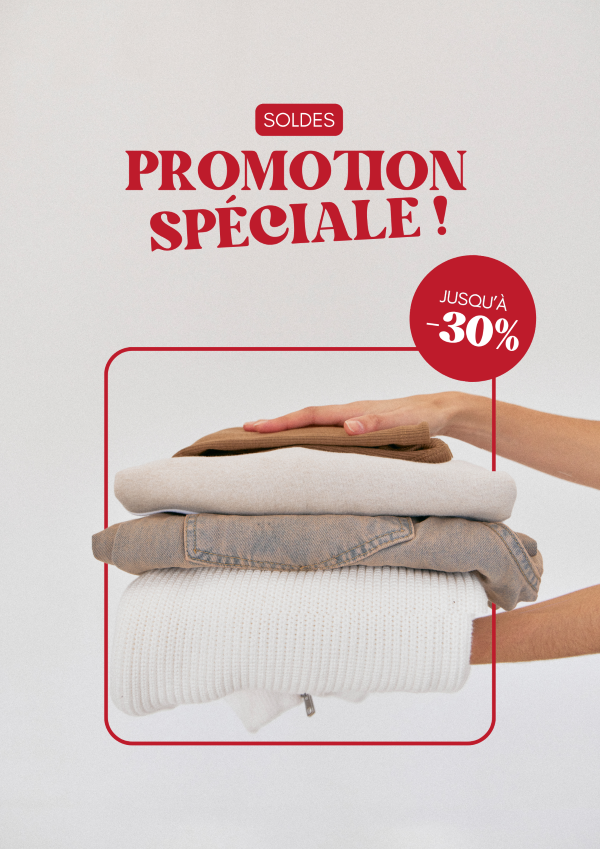 Beige Rouge et Blanc Moderne Promotion Affiche (2)