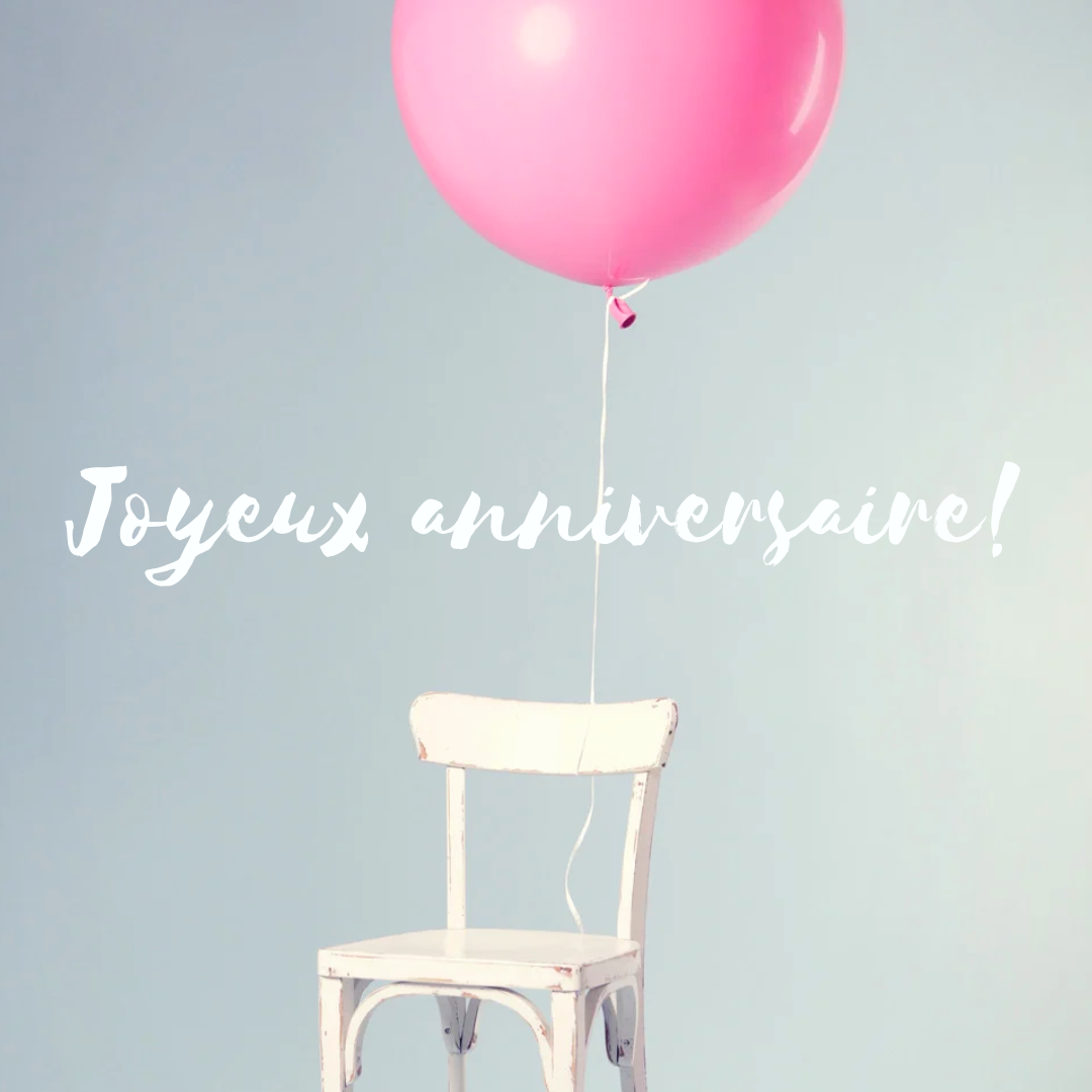 Joyeux anniversaire ballon iphone mise en page