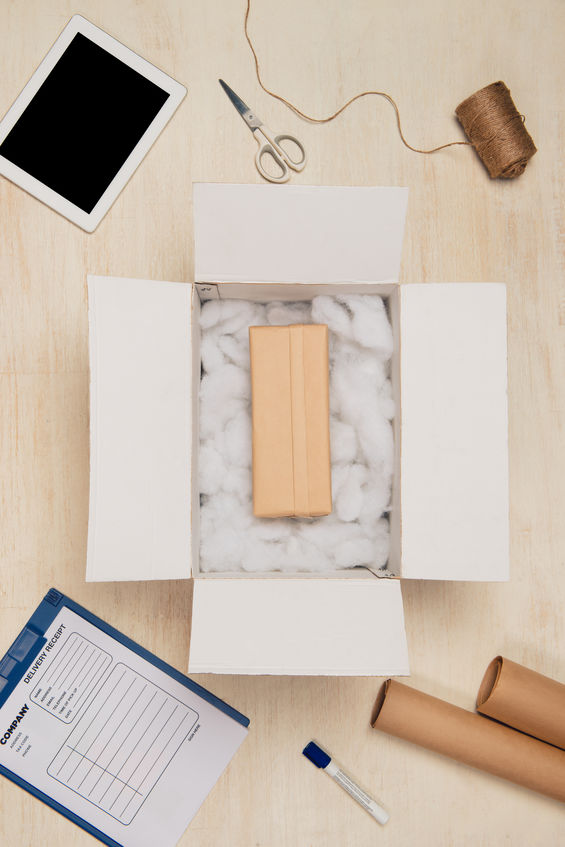 Delivery concept for private companies delivery with care , Craft present box Delivery concept for private companies delivery with care , Craft present box